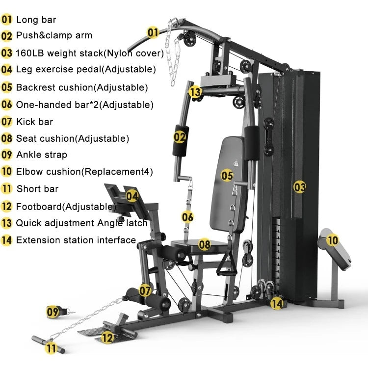Multifunctional Full-Body Home Gym Equipment