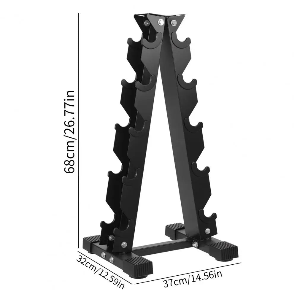 5-Tier Dumbbell Rack – Home Gym Weight Storage Holder