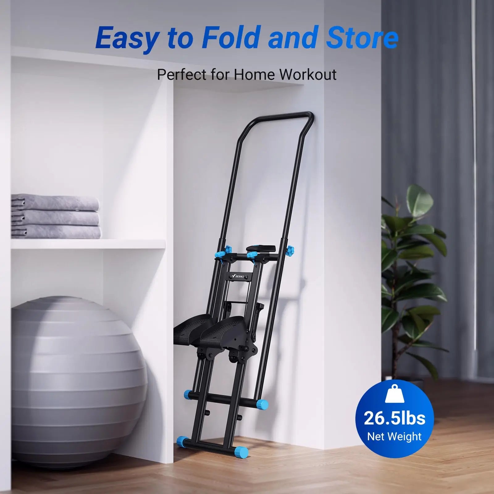 MERACH Stair Stepper Vertical Climber Machine – Full-Body Compact Cardio Trainer