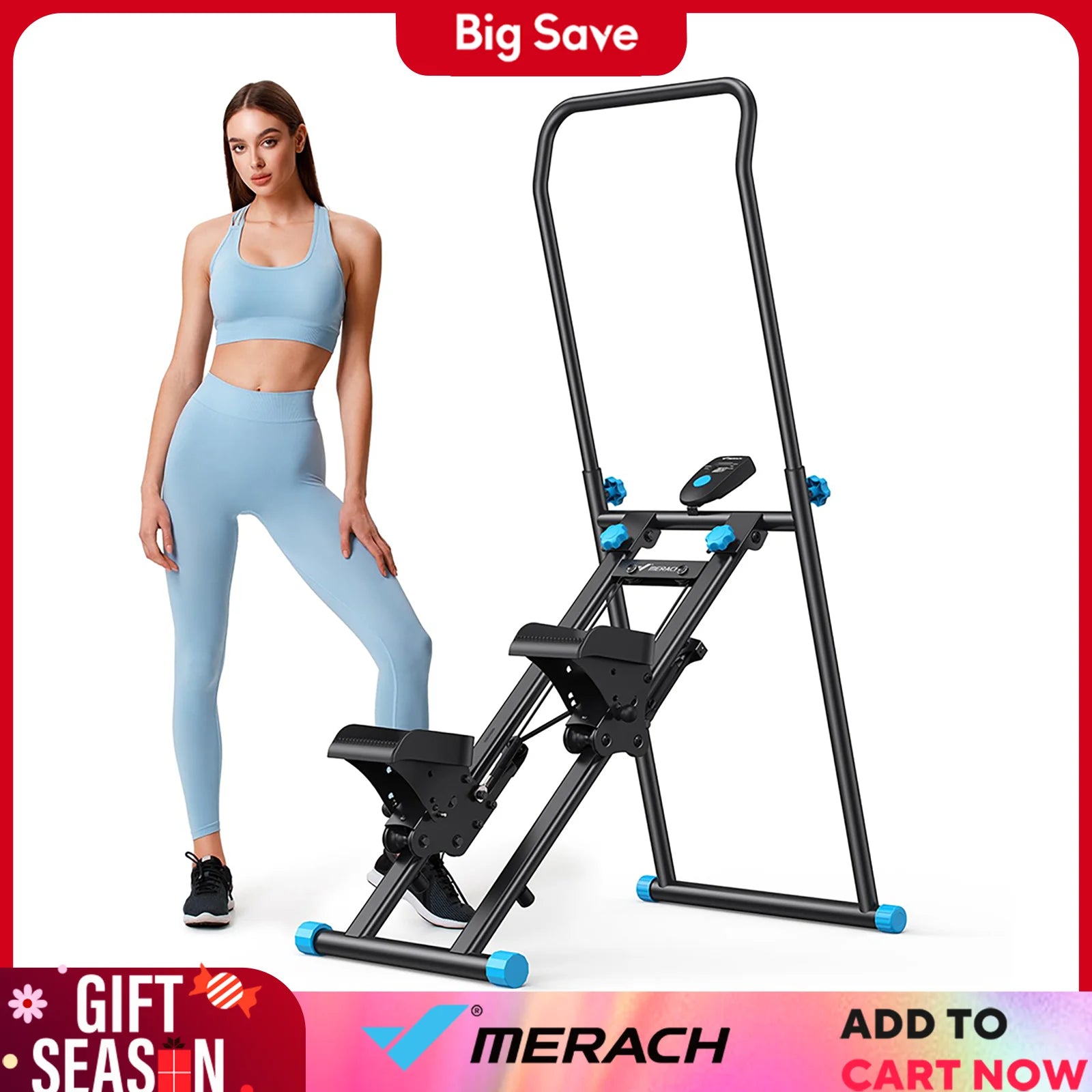 MERACH Stair Stepper Vertical Climber Machine – Full-Body Compact Cardio Trainer