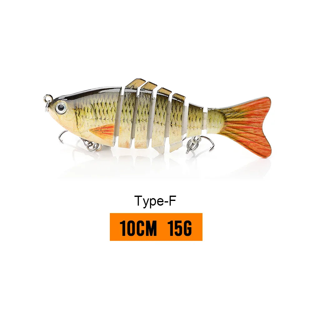 VTAVTA 8-Segment Jointed Crankbait – 10/14cm Sinking Swimbait Lure