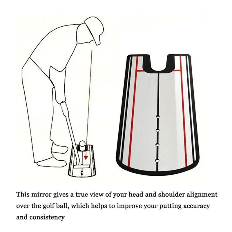 Golf Putting Practice Mirror – Alignment Training Aid for Eye Line and Stroke Improvement