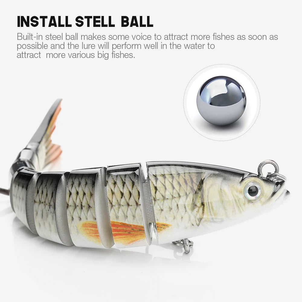 VTAVTA 8-Segment Jointed Crankbait – 10/14cm Sinking Swimbait Lure
