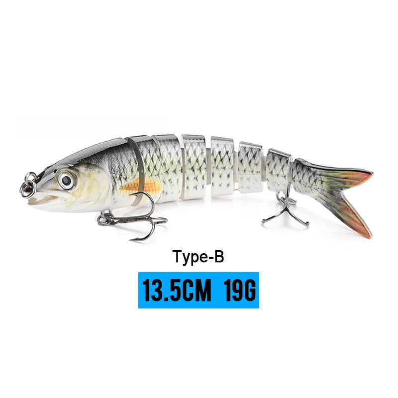 VTAVTA 8-Segment Jointed Crankbait – 10/14cm Sinking Swimbait Lure