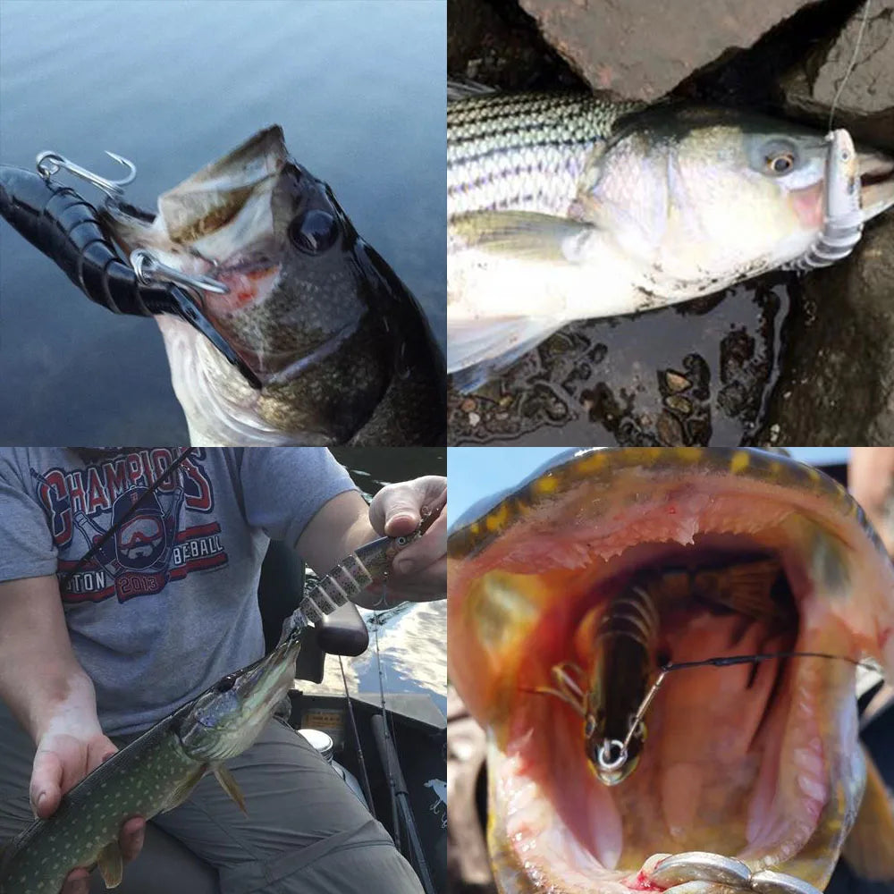 VTAVTA 8-Segment Jointed Crankbait – 10/14cm Sinking Swimbait Lure