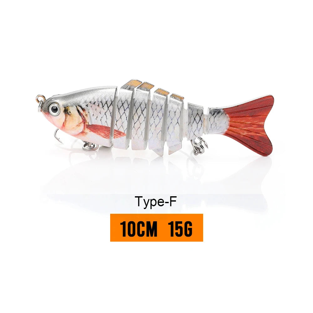 VTAVTA 8-Segment Jointed Crankbait – 10/14cm Sinking Swimbait Lure