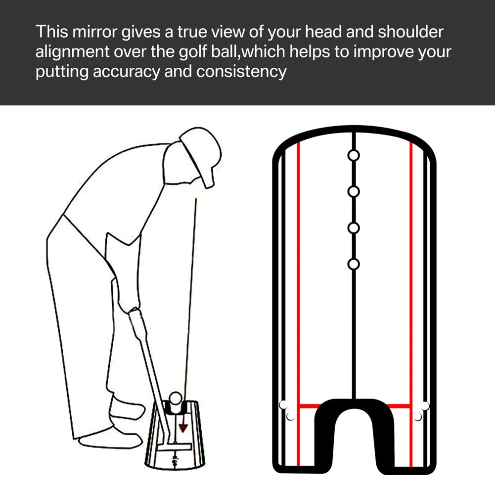 Golf Putting Practice Mirror – Alignment Training Aid for Eye Line and Stroke Improvement