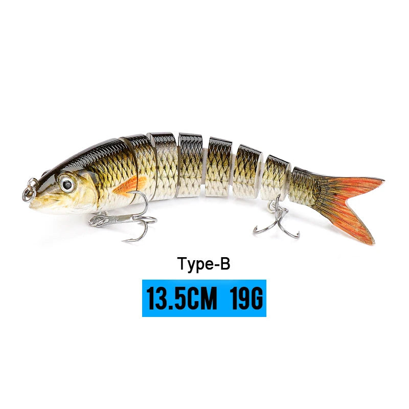 VTAVTA 8-Segment Jointed Crankbait – 10/14cm Sinking Swimbait Lure