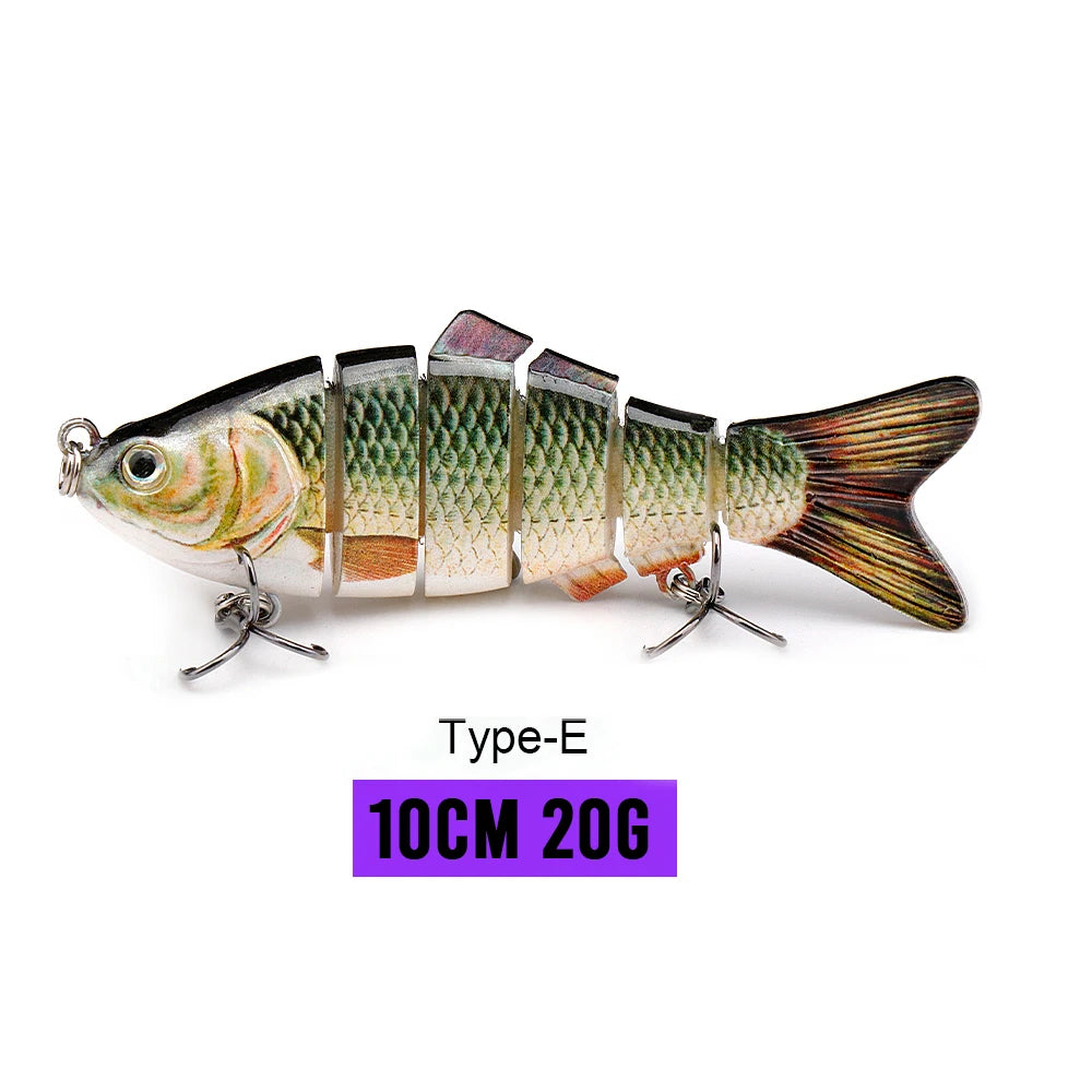 VTAVTA 8-Segment Jointed Crankbait – 10/14cm Sinking Swimbait Lure