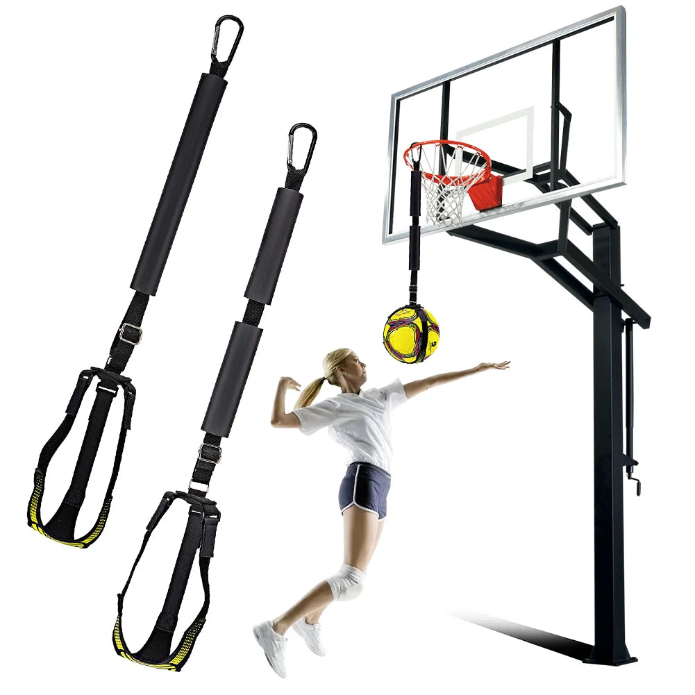 Volleyball Spiking Training Aid with Adjustable Belt & Bouncing Rope