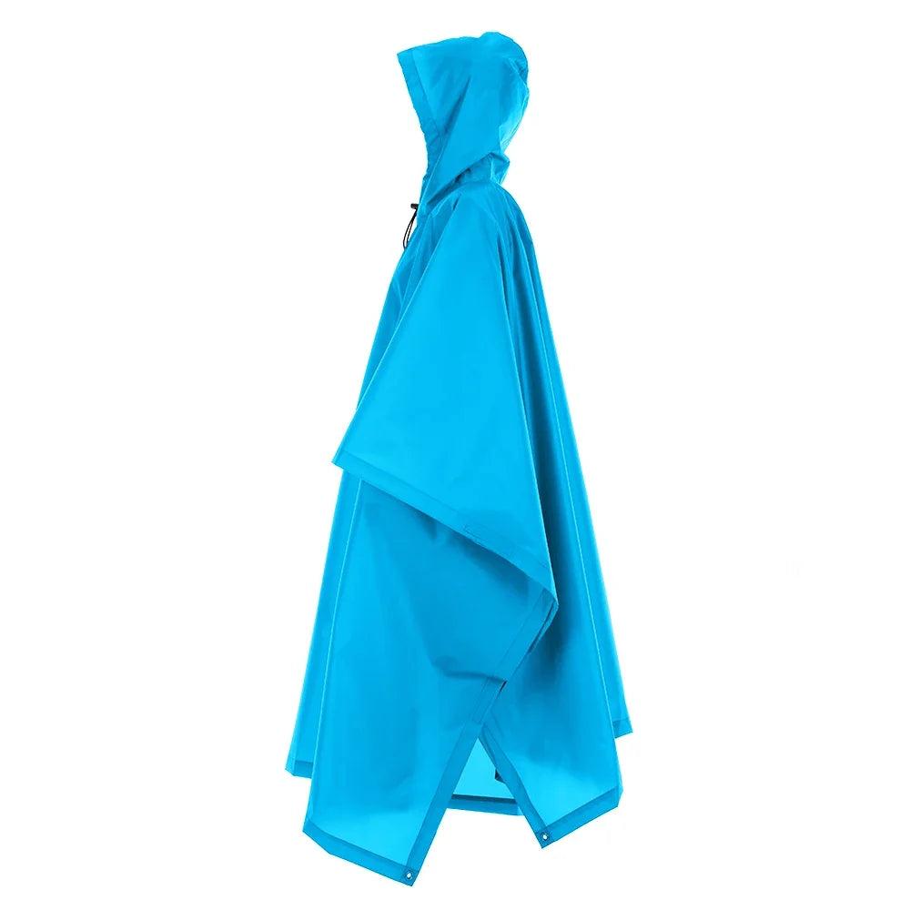 3-in-1 Waterproof Rain Poncho – Lightweight Rain Coat, Picnic Mat, and Sun Shelter