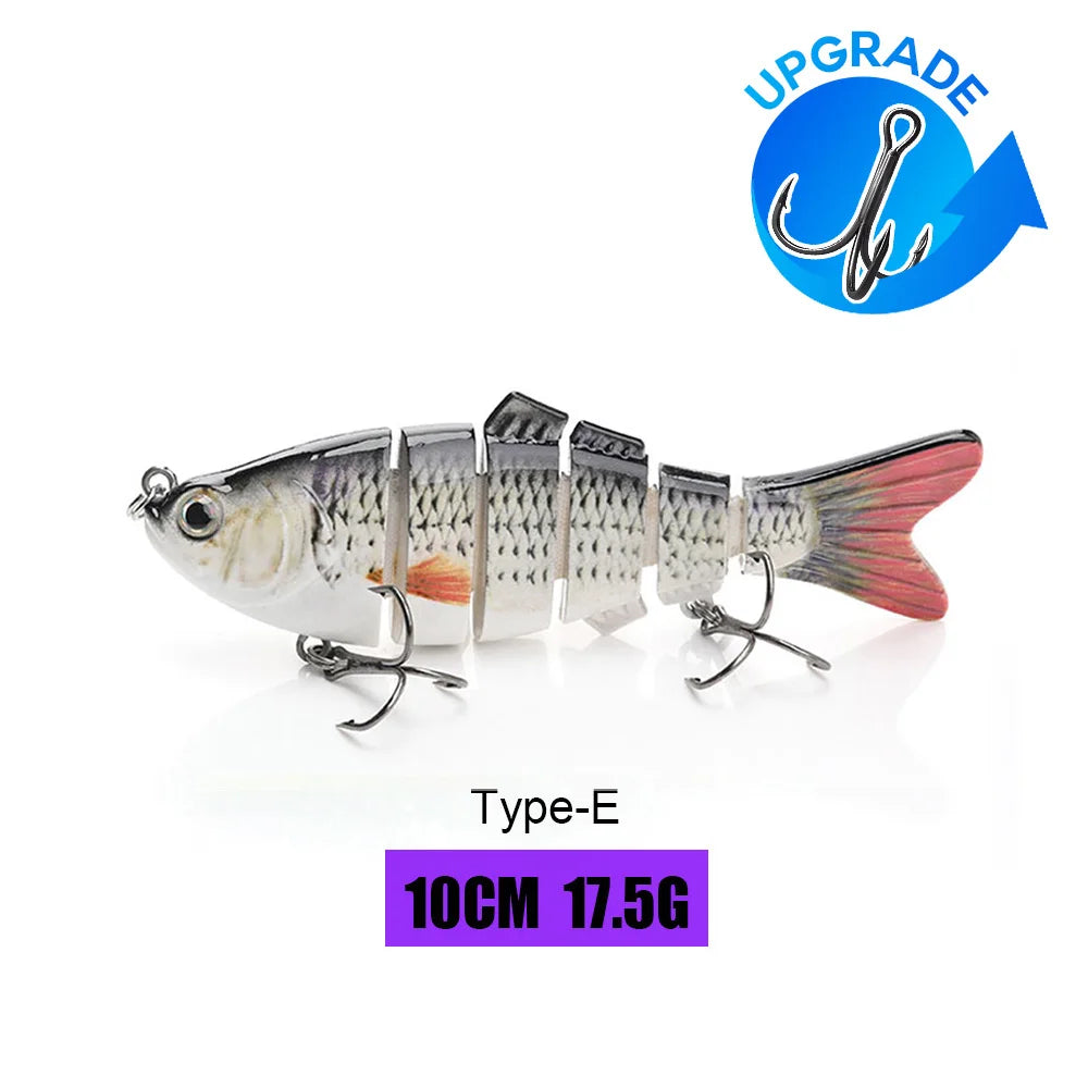 VTAVTA 8-Segment Jointed Crankbait – 10/14cm Sinking Swimbait Lure