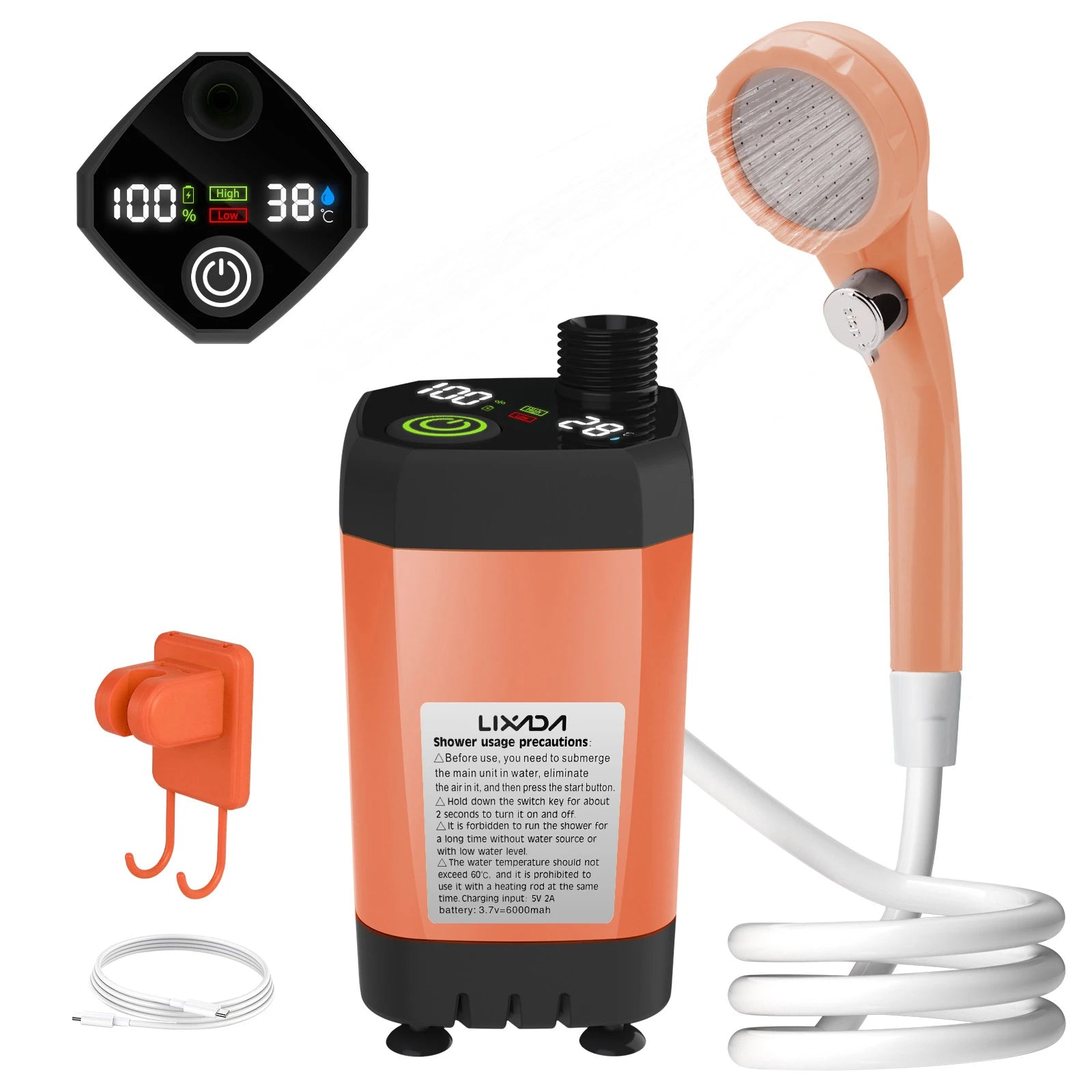 Camping Shower Pump with Digital Display