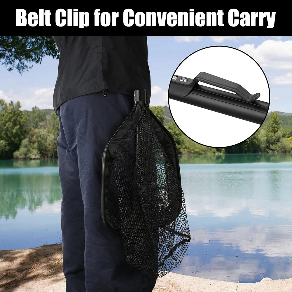 Telescopic Fishing Net (55cm–190cm) – Foldable Landing Net for Salmon, Carp, Catfish, and Trout