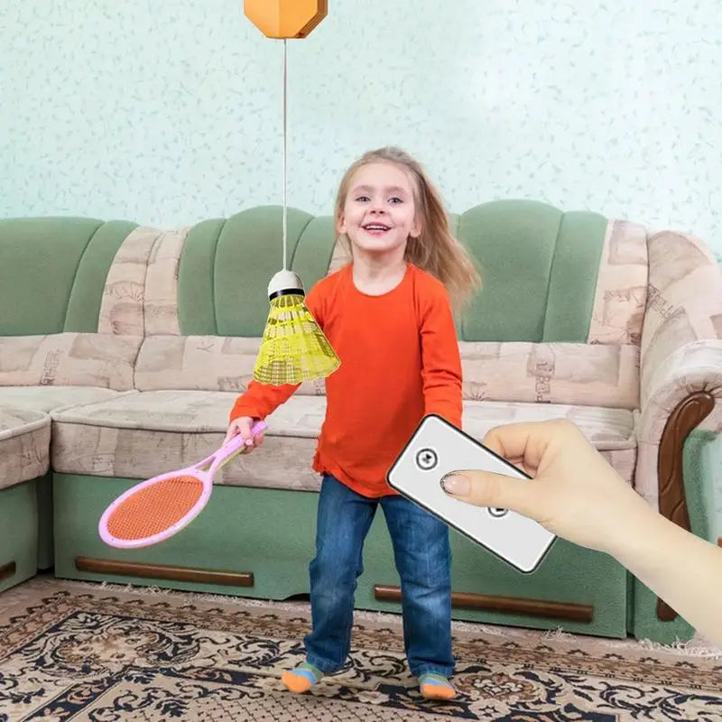 Rebound Badminton Trainer Kit with Remote Control & 6 Balls
