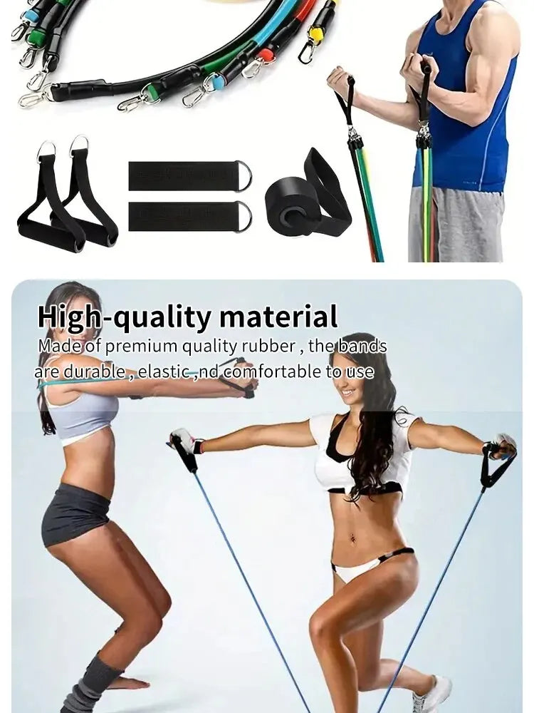 11PCS TPE Resistance Band Set – Full-Body Training Kit