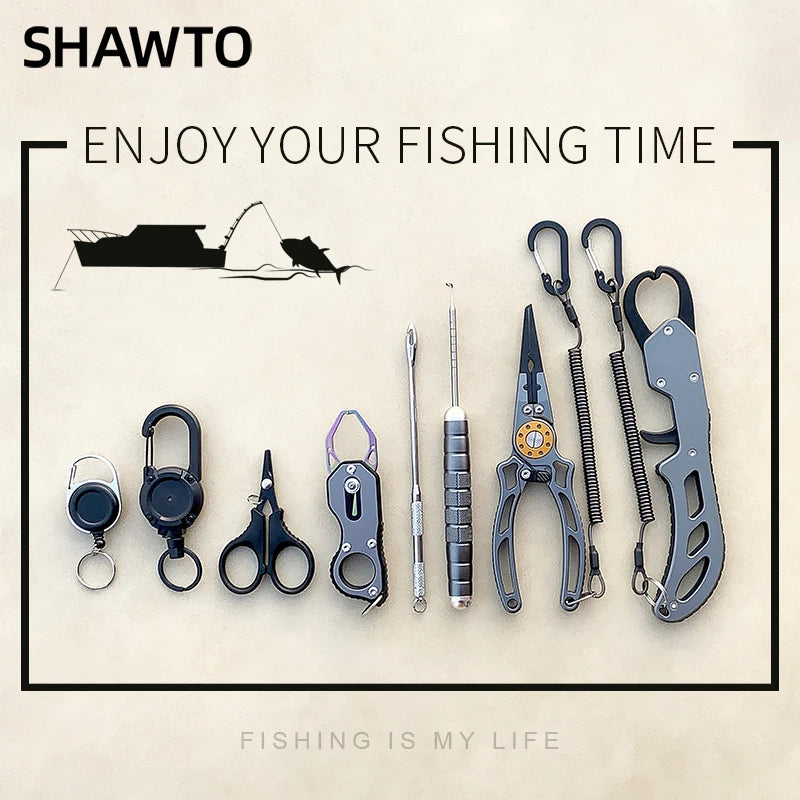 Shawto Titanium-Coated Fishing Scissor Pliers – Stainless Steel Line Cutter