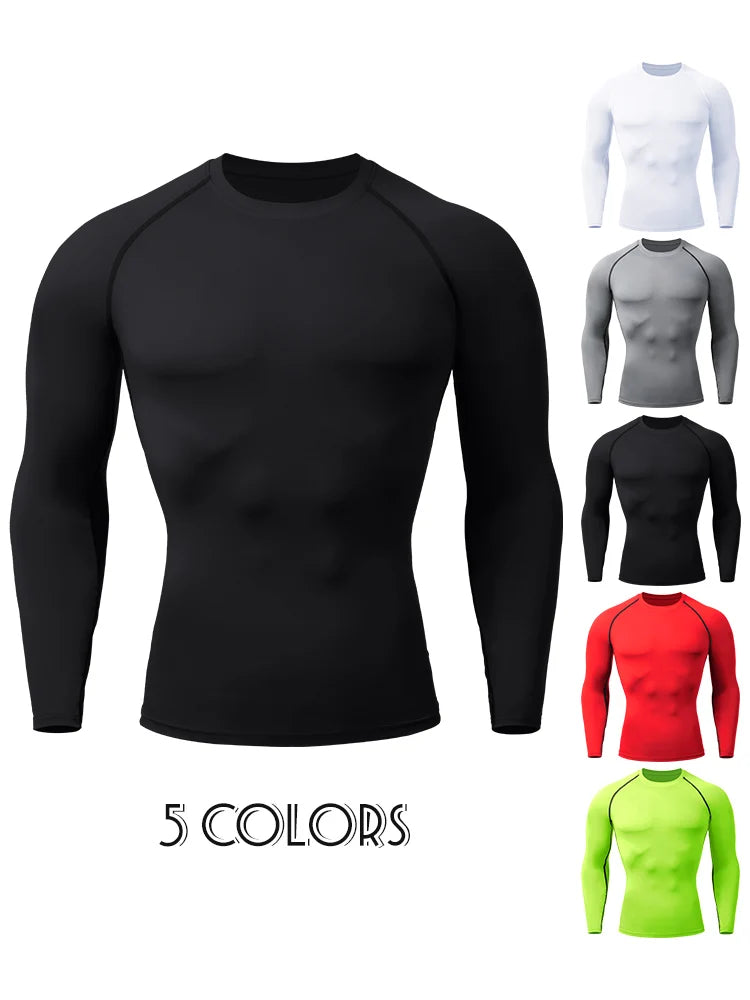Men's Compression Rashguard Shirt – Quick-Dry Athletic Training Tee