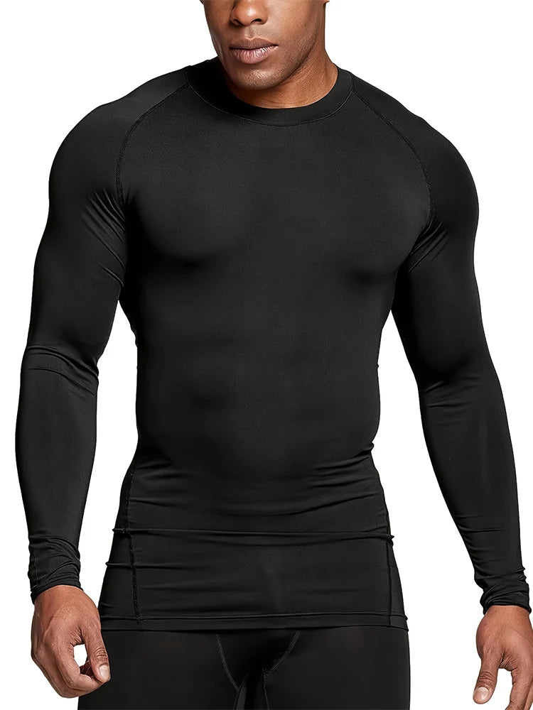 Men's Compression Rashguard Shirt – Quick-Dry Athletic Training Tee
