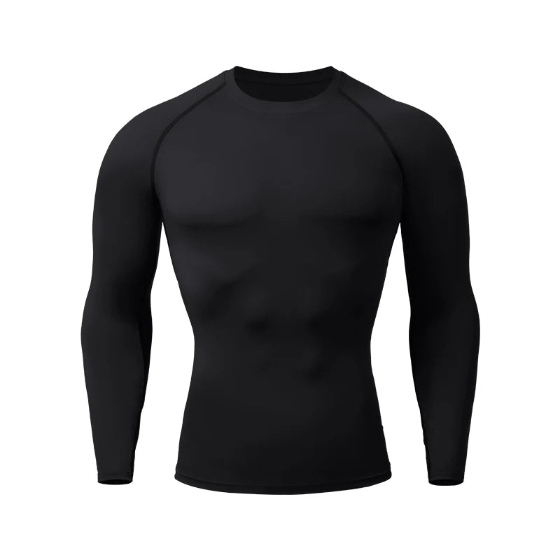 Men's Compression Rashguard Shirt – Quick-Dry Athletic Training Tee