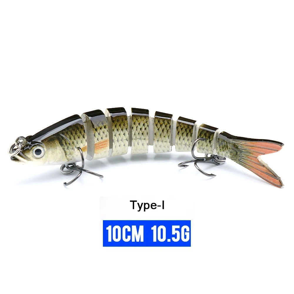 VTAVTA 8-Segment Jointed Crankbait – 10/14cm Sinking Swimbait Lure