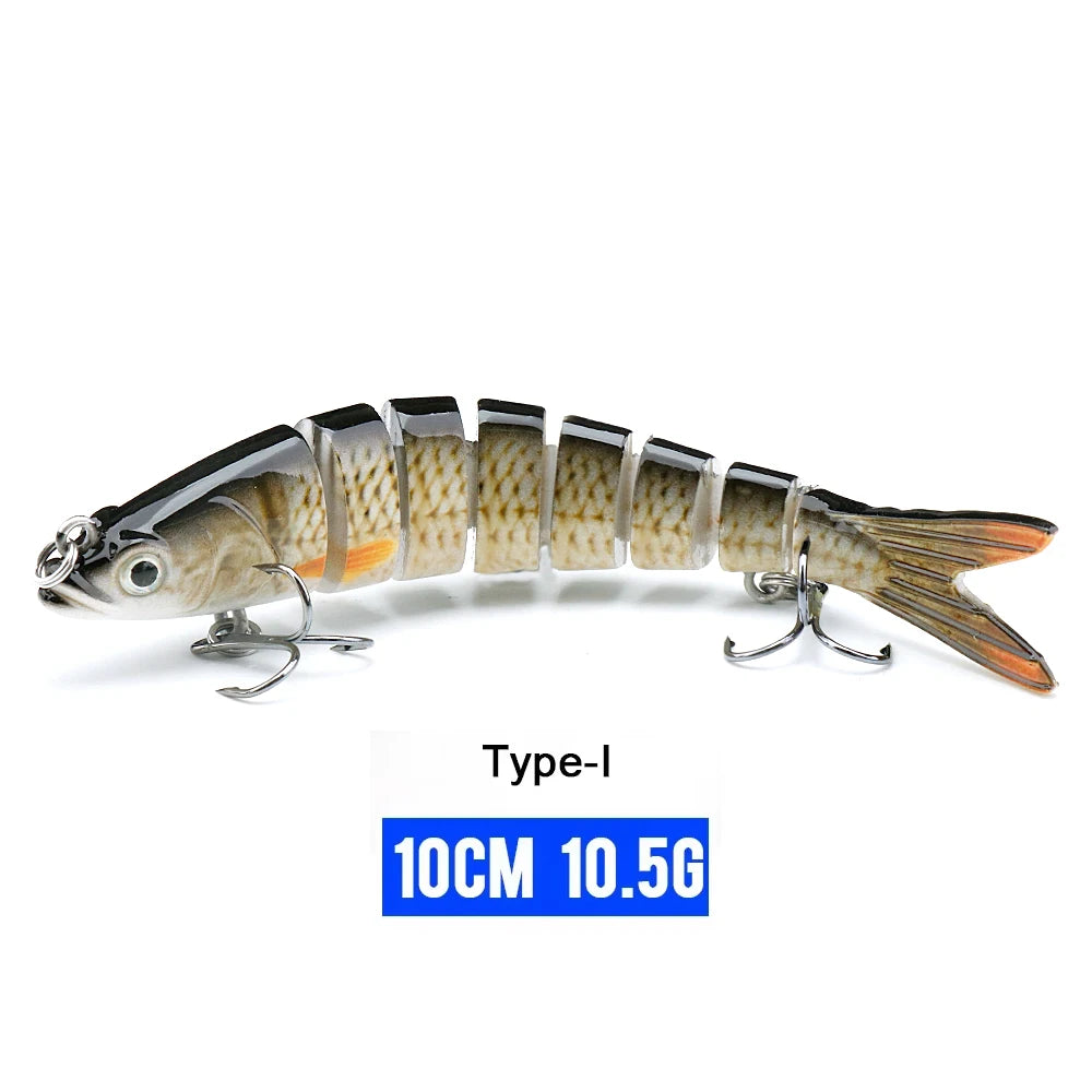 VTAVTA 8-Segment Jointed Crankbait – 10/14cm Sinking Swimbait Lure