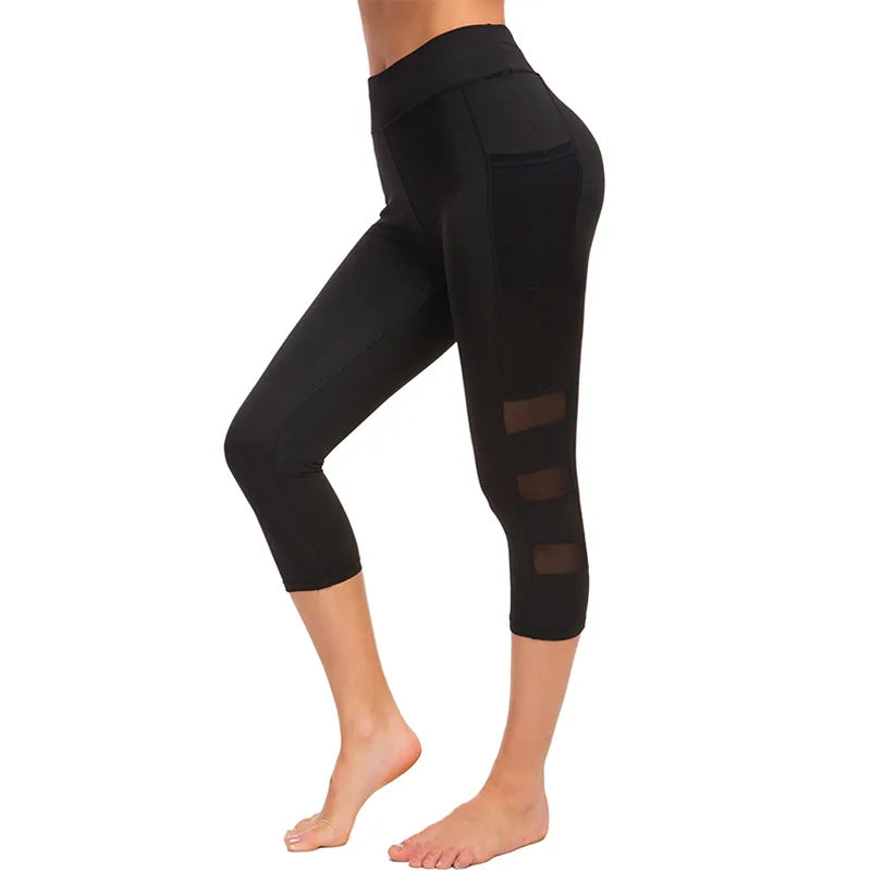 High Waist Seamless Hollow Out Yoga Tights