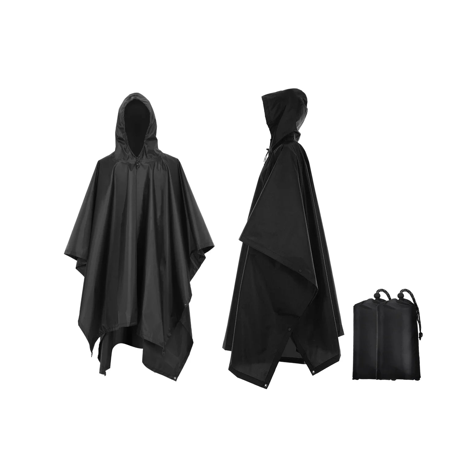 3-in-1 Waterproof Rain Poncho – Lightweight Rain Coat, Picnic Mat, and Sun Shelter