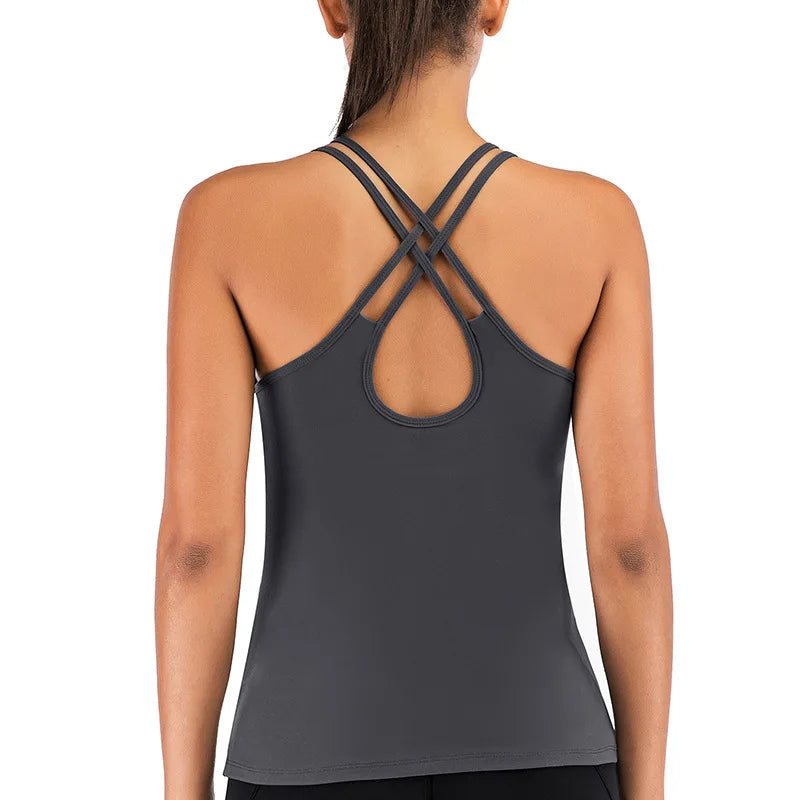 Women's Open-Back Workout Tank Top