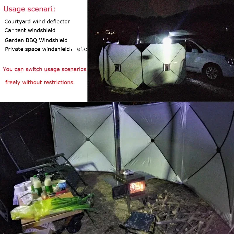 Folding Camping Stove Windshield – Product Description