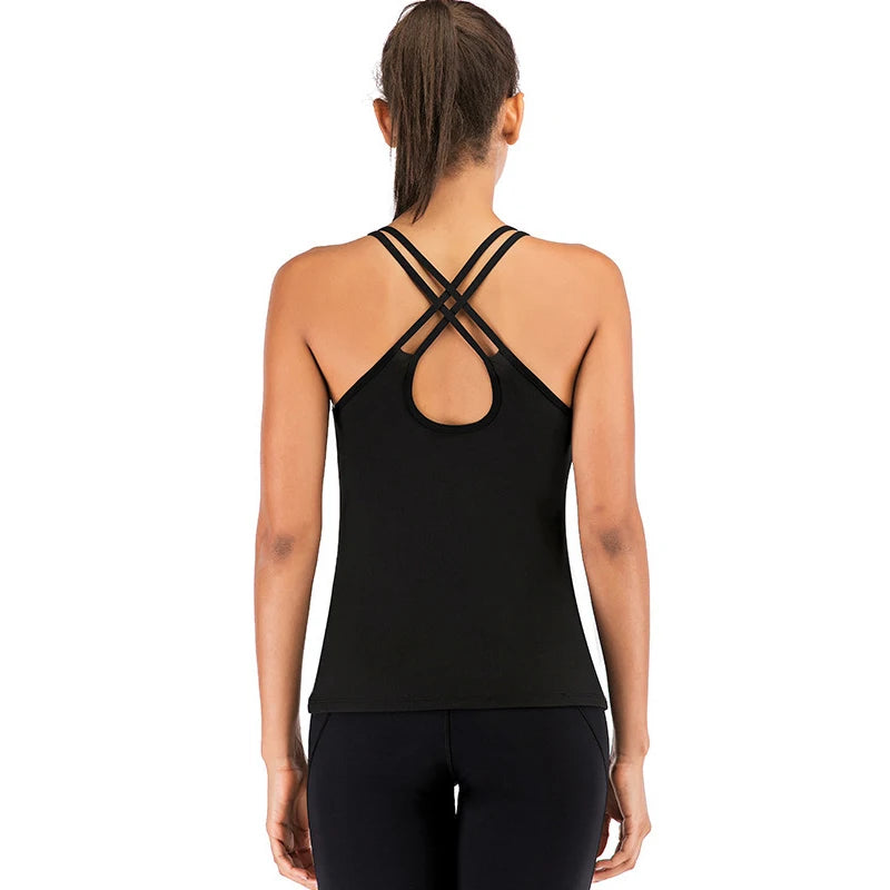 Women's Open-Back Workout Tank Top