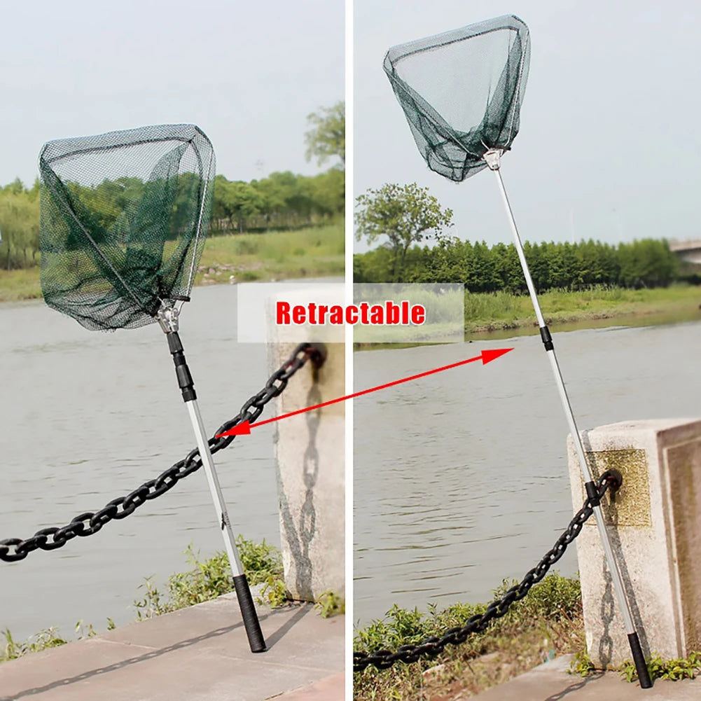 Telescopic Fishing Net (55cm–190cm) – Foldable Landing Net for Salmon, Carp, Catfish, and Trout
