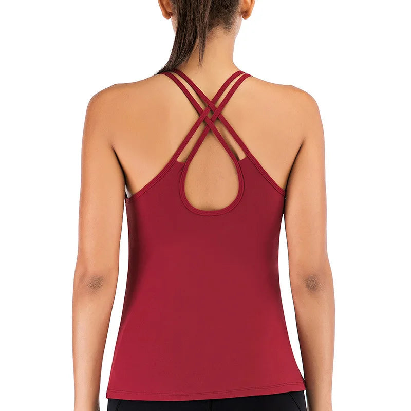 Women's Open-Back Workout Tank Top