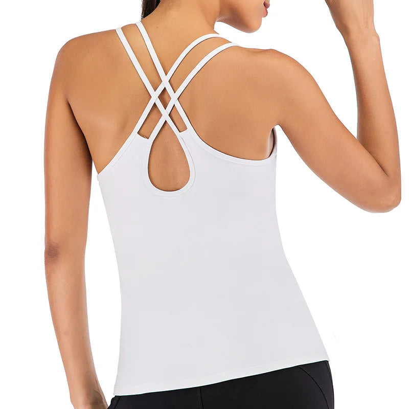 Women's Open-Back Workout Tank Top