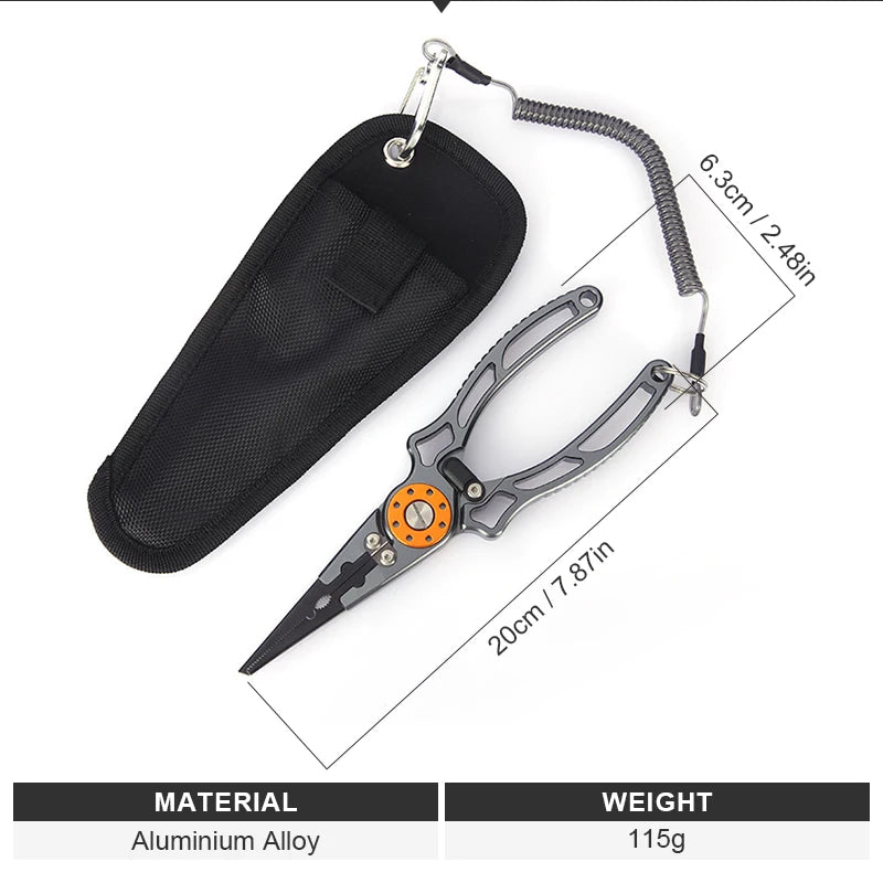 Shawto Titanium-Coated Fishing Scissor Pliers – Stainless Steel Line Cutter