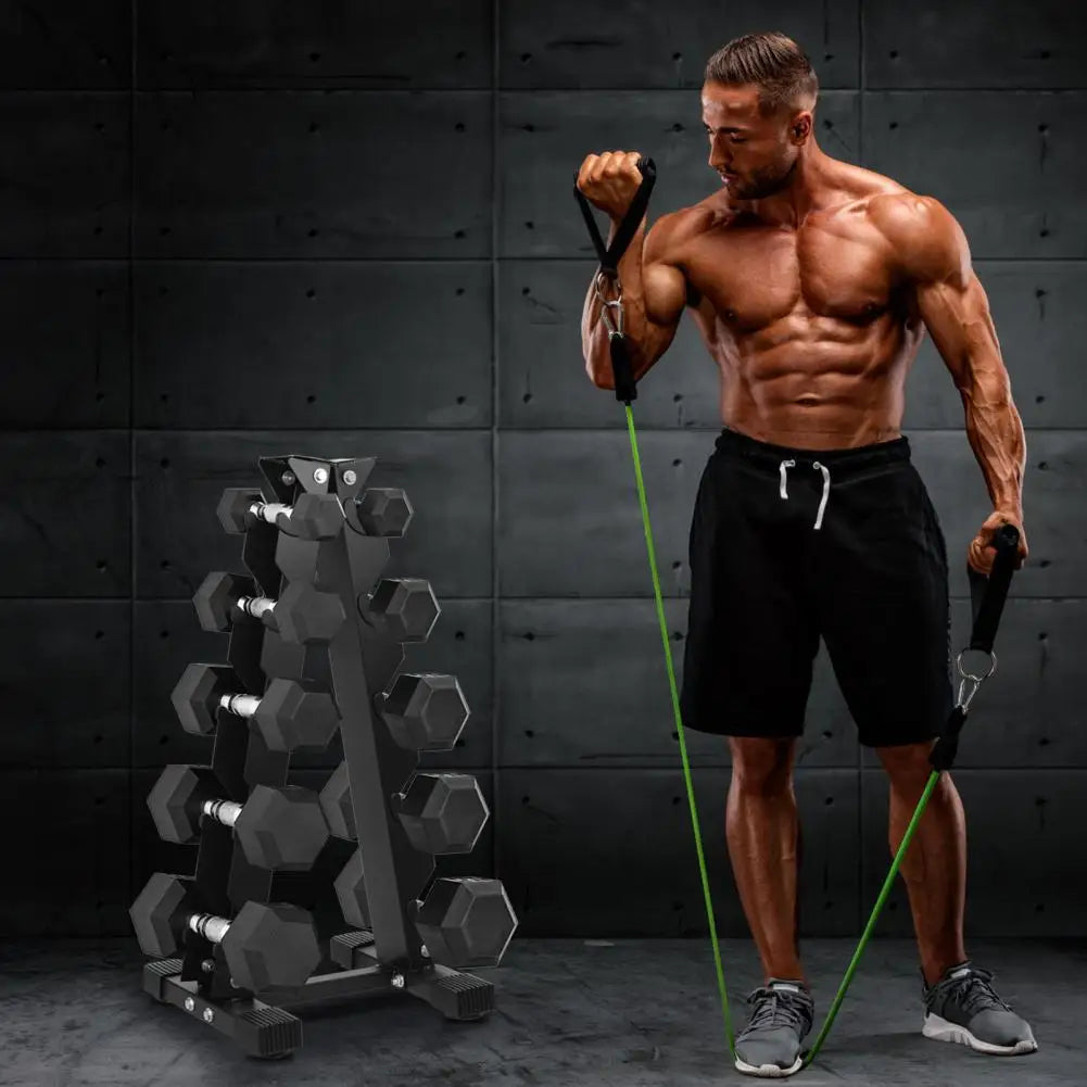 5-Tier Dumbbell Rack – Home Gym Weight Storage Holder
