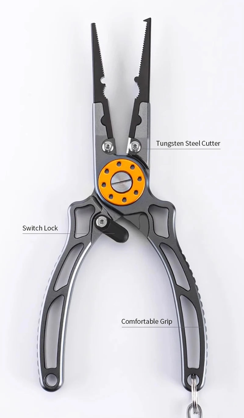 Shawto Titanium-Coated Fishing Scissor Pliers – Stainless Steel Line Cutter