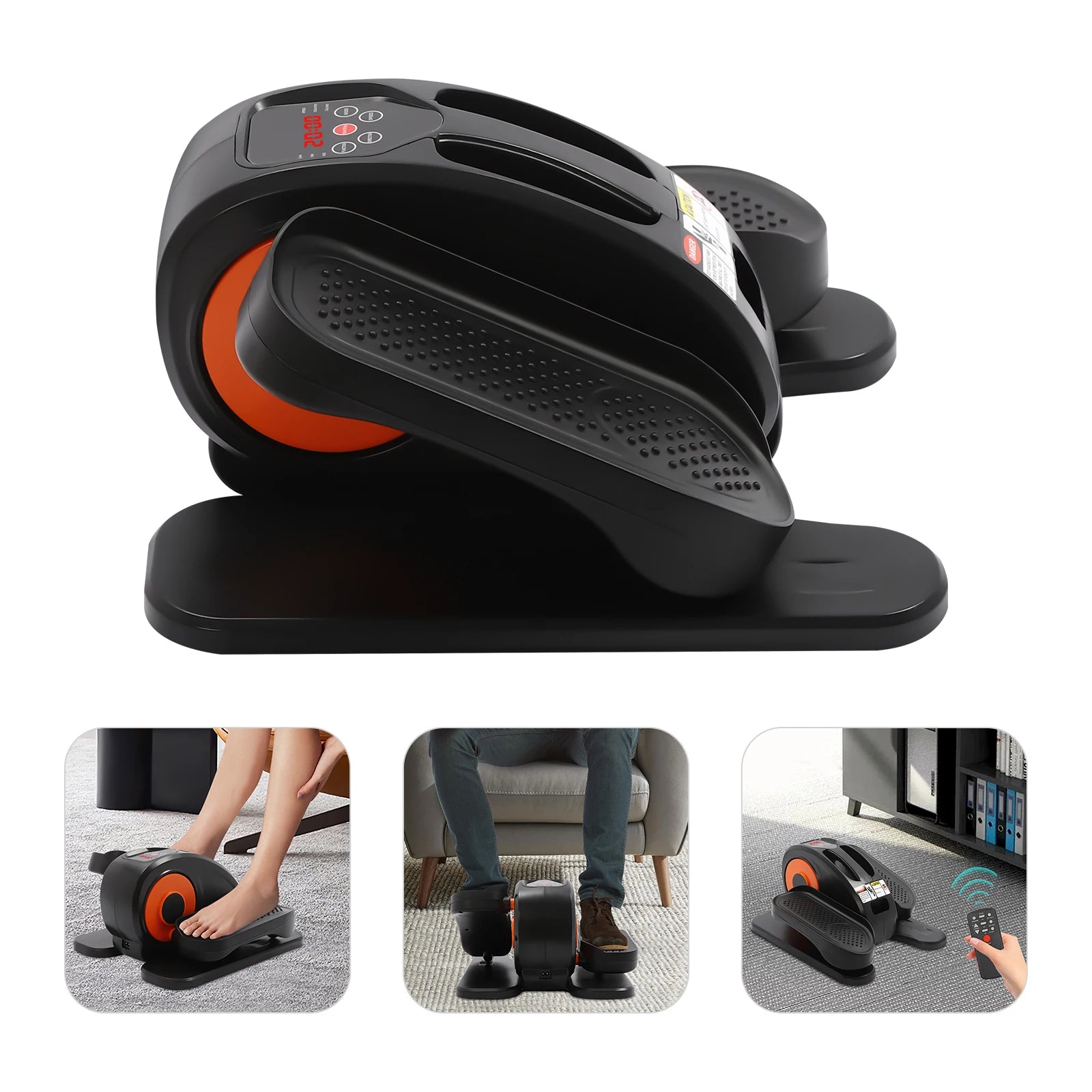 Under Desk Elliptical Machine – Electric Leg Exerciser with Remote