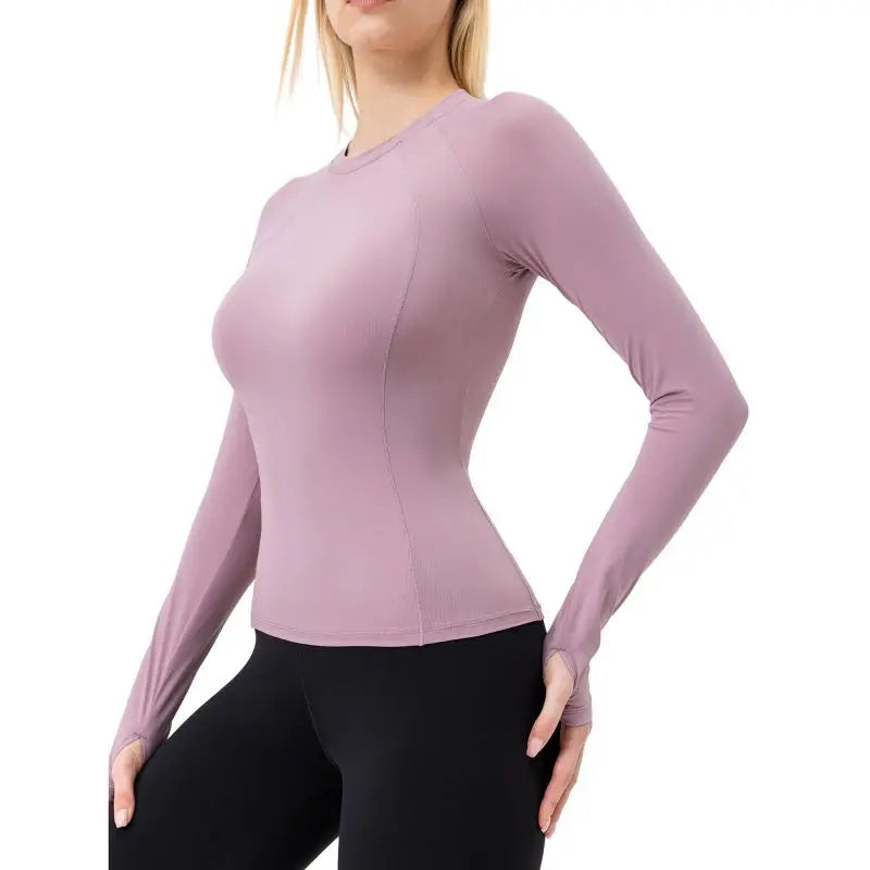 Women's Long-Sleeve Slim Fit Yoga Top
