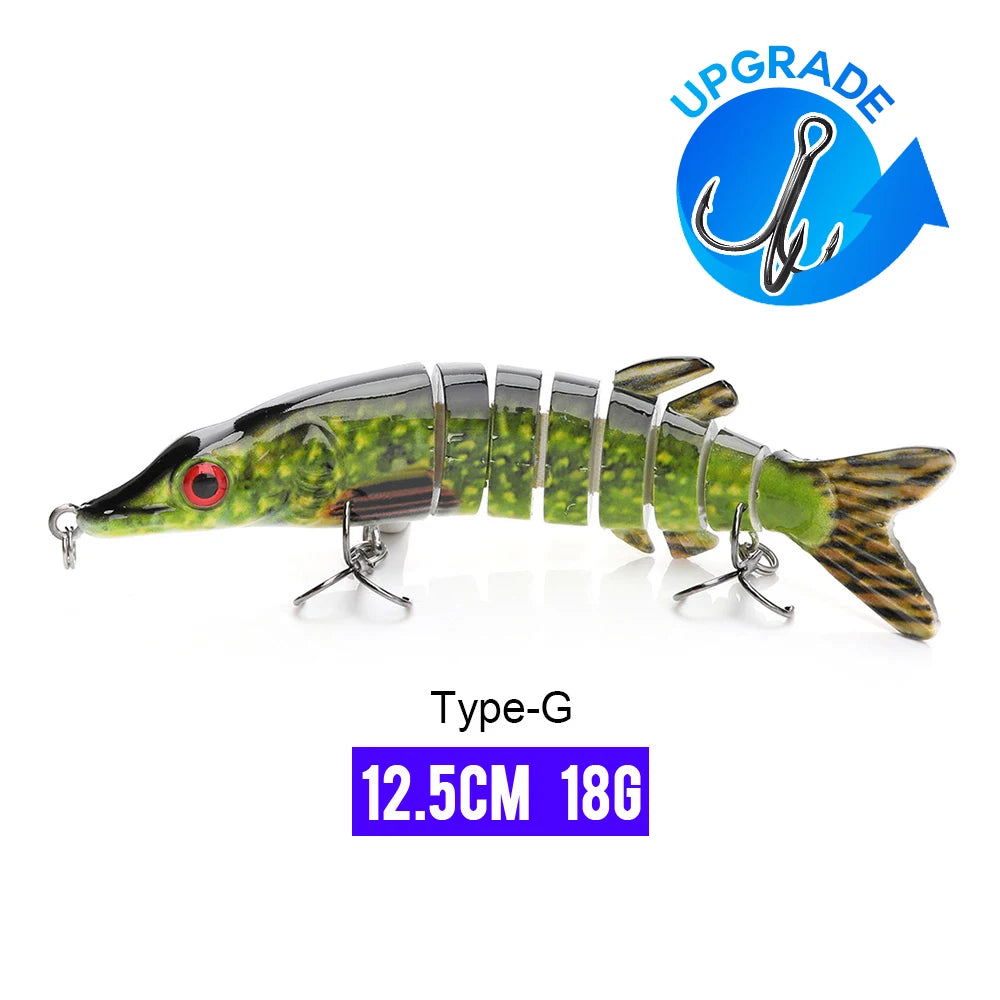 VTAVTA 8-Segment Jointed Crankbait – 10/14cm Sinking Swimbait Lure