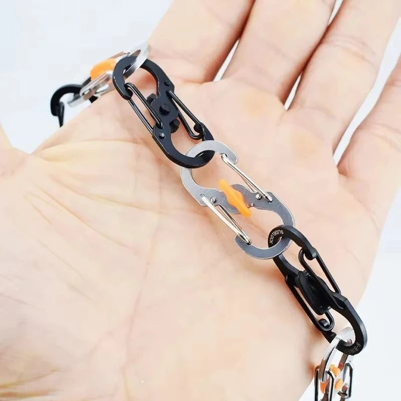 5Pcs S-Type Locking Carabiner Hooks