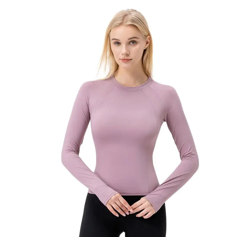 Women's Long-Sleeve Slim Fit Yoga Top
