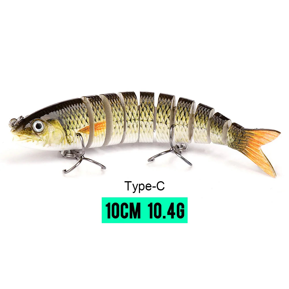VTAVTA 8-Segment Jointed Crankbait – 10/14cm Sinking Swimbait Lure