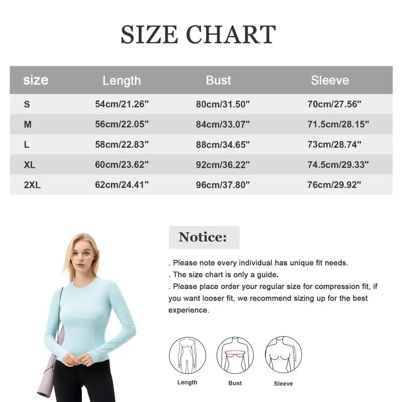 Women's Long-Sleeve Slim Fit Yoga Top