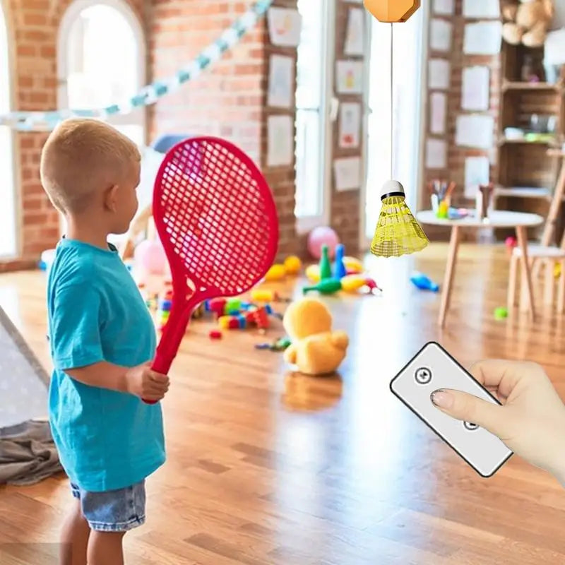 Rebound Badminton Trainer Kit with Remote Control & 6 Balls