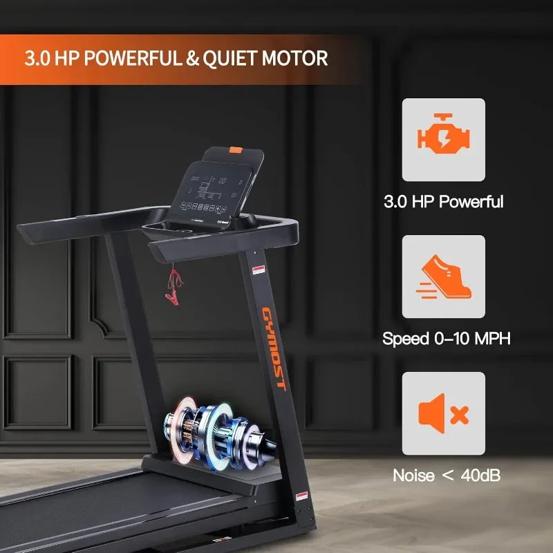 Folding Treadmill with LCD Display & Incline