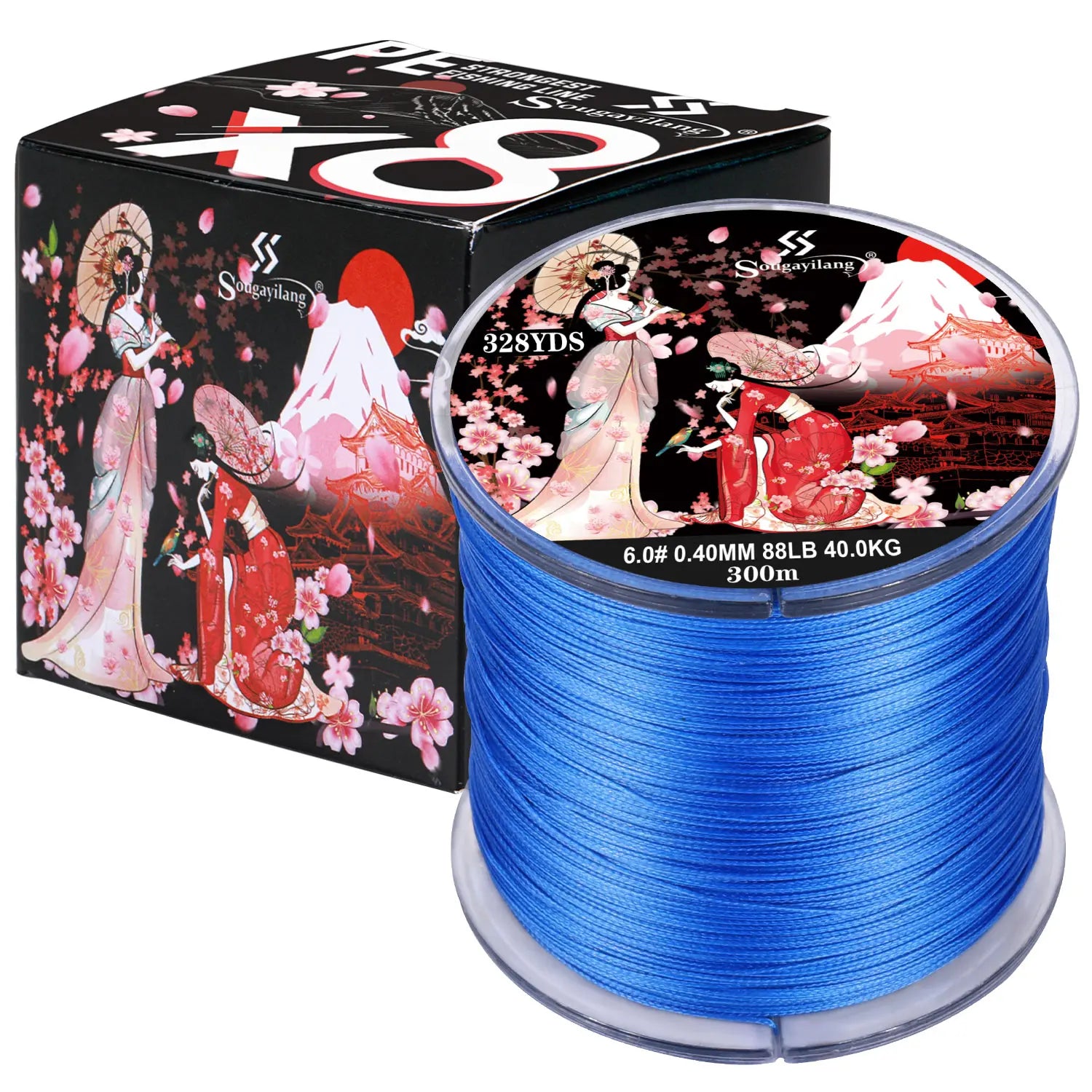 Sougayilang 8-Strands Braided Fishing Line – 100M & 300M Multifilament PE Line