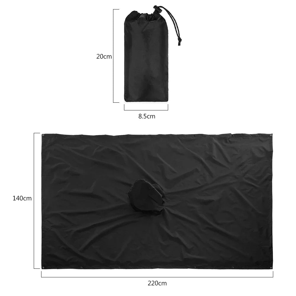 3-in-1 Waterproof Rain Poncho – Lightweight Rain Coat, Picnic Mat, and Sun Shelter