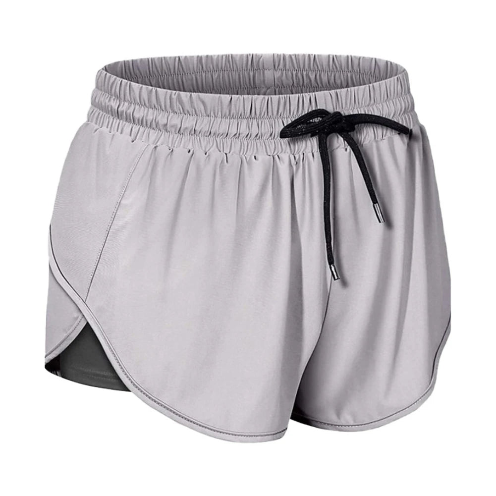 Women's High Waist Double-Layer Workout Shorts