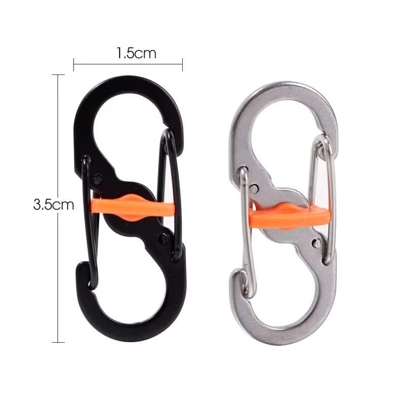5Pcs S-Type Locking Carabiner Hooks